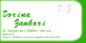 dorina zambori business card