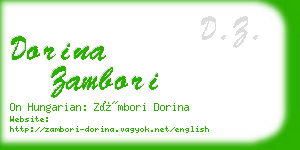 dorina zambori business card